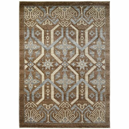 MAYBERRY RUG 5 ft. 3 in. x 7 ft. 3 in. Axel Tribeca Area Rug, Brown AX8452 5X8